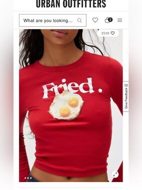 ISO (not for sale!): BDG Fried Egg Graphic Too Perfect Long Sleeve Tee